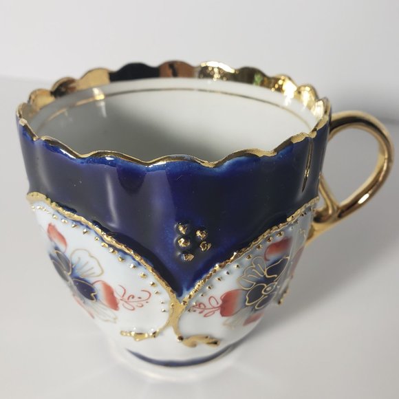 Ornate Vintage German Cup/Saucer, Cobalt & Gold - Picture 5 of 10